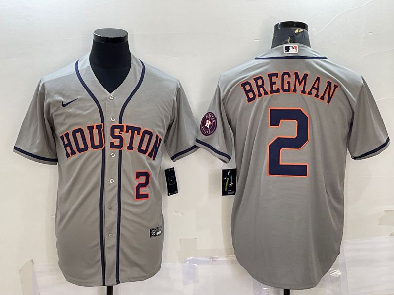 Men Houston Astros #2 Bregman Grey Game Nike 2022 MLB Jersey->houston astros->MLB Jersey